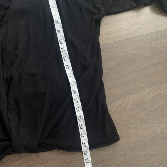 Loft Black V-Neck Long-Sleeve Front Knot Sweater - Picture 6 of 7